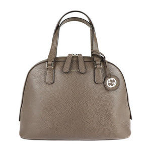 Gucci Lady Dollar Handbag Leather Brown GG Logo